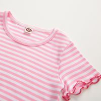 Simple Style Color Block Cotton Girls Clothing Sets main image 3