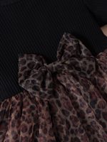 Cute Simple Style Leopard Cotton Girls Dresses main image 2