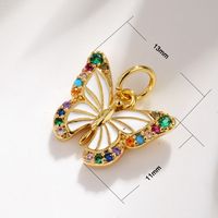 1 Pièce Mignon Tortue Libellule Papillon Le Cuivre Émail Placage Bijoux Accessoires sku image 4