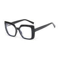 Retro Lady Solid Color Resin Square Full Frame Optical Glasses main image 5