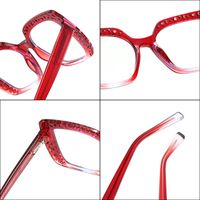 Retro Lady Solid Color Resin Square Full Frame Optical Glasses main image 4