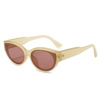 Elegant Business Solid Color Pc Round Frame Full Frame Women's Sunglasses sku image 2