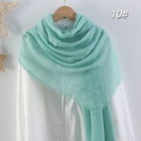 Women's Elegant Basic Solid Color Cotton And Linen Scarf sku image 10