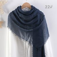 Women's Elegant Basic Solid Color Cotton And Linen Scarf sku image 22