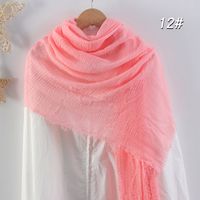 Women's Elegant Basic Solid Color Cotton And Linen Scarf sku image 12