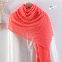 Women's Elegant Basic Solid Color Cotton And Linen Scarf sku image 24