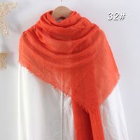 Women's Elegant Basic Solid Color Cotton And Linen Scarf sku image 32