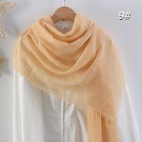 Women's Elegant Basic Solid Color Cotton And Linen Scarf sku image 9