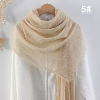 Women's Elegant Basic Solid Color Cotton And Linen Scarf sku image 5