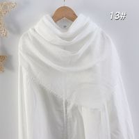 Women's Elegant Basic Solid Color Cotton And Linen Scarf sku image 13