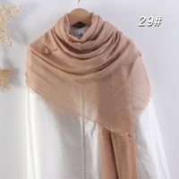 Women's Elegant Basic Solid Color Cotton And Linen Scarf sku image 29