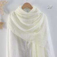 Women's Elegant Basic Solid Color Cotton And Linen Scarf sku image 3