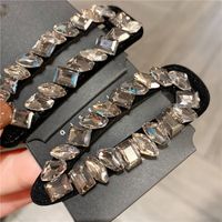 Women's Shiny Water Droplets Rectangle Rhinestone Hair Clip main image 4