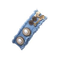 Women's Retro Geometric Cloth Inlay Artificial Pearls Rhinestones Hair Clip main image 2