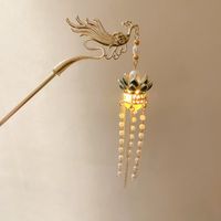 Women's Chinoiserie Flower Butterfly Metal Hairpin sku image 31
