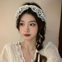 Women's Lolita Solid Color Lace Hair Band main image 1