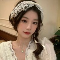 Women's Lolita Solid Color Lace Hair Band main image 4