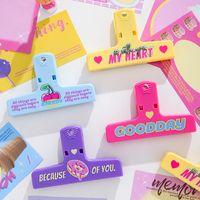 1 Piece Cartoon Letter Class Learning Plastic Magnet Cute Long Tail Clip main image 4