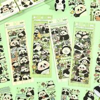 1 Piece Cartoon Panda Class Learning Pvc Cute Pastoral Stickers main image 1