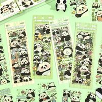 1 Pieza Dibujos Animados Panda Clase Aprendiendo Pvc Lindo Pastoral Pegatinas main image 1