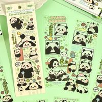 1 Piece Cartoon Panda Class Learning Pvc Cute Pastoral Stickers main image 2