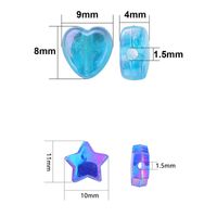 1 Set 10 * 11mm 8 * 9mm Hole 1~1.9mm Arylic Star Heart Shape Beads main image 2