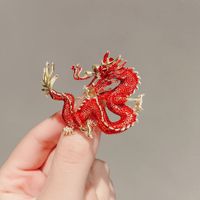 Chinoiserie Animal Artificial Gemstones Alloy Unisex Corsage main image 5