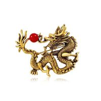 Chinoiserie Animal Artificial Gemstones Alloy Unisex Corsage main image 4