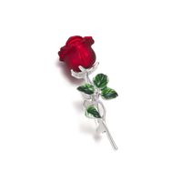 Romantic Rose Artificial Gemstones Alloy Unisex Corsage sku image 3