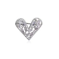 Romantic Heart Shape Alloy Rhinestone Unisex Corsage sku image 2