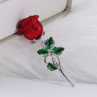 Romantic Rose Artificial Gemstones Alloy Unisex Corsage main image 3