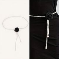 Elegant Flower Plastic Pearl Women's Chain Belts main image 7