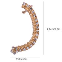 1 Piece Ig Style Simple Style Geometric Plating Inlay Alloy Rhinestones 14k Gold Plated Ear Cuffs main image 2