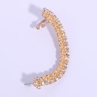 1 Piece Ig Style Simple Style Geometric Plating Inlay Alloy Rhinestones 14k Gold Plated Ear Cuffs main image 3