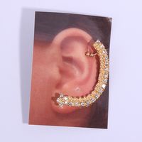 1 Piece Ig Style Simple Style Geometric Plating Inlay Alloy Rhinestones 14k Gold Plated Ear Cuffs main image 5