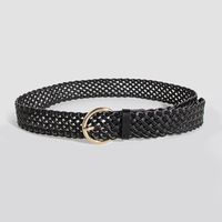 Simple Style Geometric Pu Leather Alloy Plating Women's Leather Belts sku image 1
