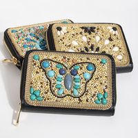 Women's Butterfly Pu Leather Side Zipper Wallets main image 3