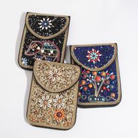 Women's Small Pu Leather Elephant Flower Vintage Style Square Magnetic Buckle Crossbody Bag main image 1