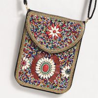 Women's Small Pu Leather Elephant Flower Vintage Style Square Magnetic Buckle Crossbody Bag sku image 34
