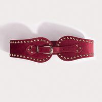 Cowboy Style Geometric Pu Leather Rivet Women's Leather Belts main image 6
