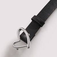 Ig Style Heart Shape Pu Leather Alloy Plating Women's Leather Belts main image 5