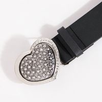 Simple Style Heart Shape Pu Leather Alloy Women's Leather Belts main image 3