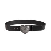 Simple Style Heart Shape Pu Leather Alloy Women's Leather Belts main image 2