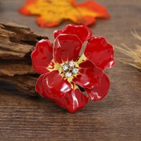 Elegant Flower Alloy Enamel Artificial Gemstones Unisex Brooches sku image 1