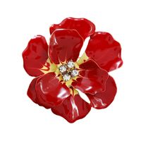 Elegant Flower Alloy Enamel Artificial Gemstones Unisex Brooches main image 5