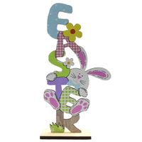 Einfacher Stil Kaninchen Brief Blume Holz Ornamente sku image 2