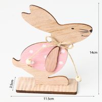 Einfacher Stil Kaninchen Herzform Holz Ornamente sku image 1