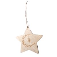 Simple Style Letter Star Wood Pendant sku image 3