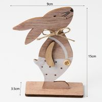 Einfacher Stil Kaninchen Herzform Holz Ornamente sku image 3