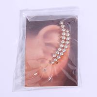 1 Piece Ig Style Simple Style Geometric Plating Inlay Alloy Rhinestones 14k Gold Plated Ear Cuffs main image 8